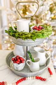 Holiday vegetable trays are festive, easy to make, healthy & delicious! Christmas Decor Ideas How To Style A Tiered Tray