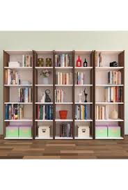 Nur Mobilya 5 Li Kitaplik Arkalikli Model Ceviz Beyaz Kitapliklar Ev Dekoru Ev Icin