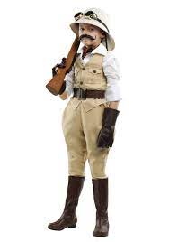 Wear a replica pith helmet from a costume store or substitute another. Safari Hunter Costume For Boys