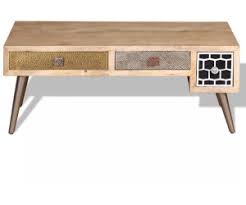 Rejuvenate your living space decor setting and enjoy your scrumptious evening snacks and coffee on this coveted coffee table which will be the talk of the town in your convivial gathering. Vidaxl Coffee Table With Drawers In Mango Wood 105 X 55 Cm Ab 192 99 Preisvergleich Bei Idealo De