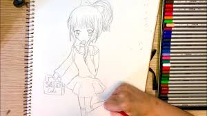 Chibi totoro cartoons anime manga vocaloid and. Cute Anime Girl Sketch At Paintingvalley Com Explore Collection Of Cute Anime Girl Sketch