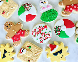 Christmas In July Cookies For A Super Cute Event At Board And Brush In New Braunfels Boardandbrushn Christmas Cookies Decorated Christmas Snacks Xmas Cookies