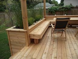 Got A Deck Built In A Planter Decks Deck Planters Deck Bench Seating Deck Seating