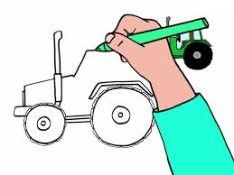 Dessin de tracteur facile a faire. Apprendre A Dessiner Un Tracteur En 3 Etapes