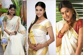 The traditional kasavu saree with the silver border is also loved. 15 Beautiful Images Of Kerala Kasavu Sarees