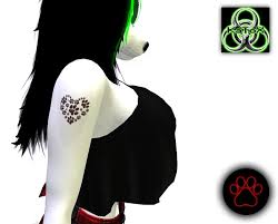 Alternatively they can serve as a memorial for some lost pet. Second Life Marketplace Katox Dsd Pawprint Heart Tattoo Red