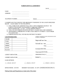 8191 ) its registered address (12) * fuel policy your rental car to take is to fill the tank. 121 Printable Parking Spot Rental Agreement Forms And Templates Fillable Samples In Pdf Word To Download Pdffiller