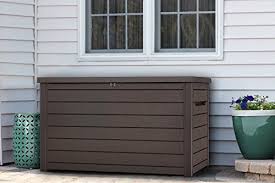Keter Coffre En Resine Ontario Effet Bois Brun Coussins Exterieur Ontario Mobilier Jardin