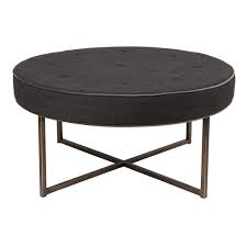 Ottomans can add storage and a footrest to chairs that do not recline. Xio Fabric Iron Round Ottoman Coffee Table Donkey Grey