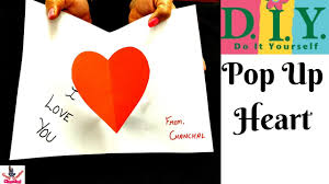 Each card pattern has two pieces: Watch Episodes One Piece Online Crazy Creative Chanchal Diy Pop Up Heart Card Valentine S Day Card Card Making Idea Paper Craft Greeting Card