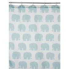George Home Elephant Print Shower Curtain Home Garden George At Asda Printed Shower Curtain Blue Shower Curtains Shower Curtain