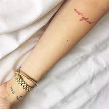 Pinterest X0 Jesss Red Ink Tattoos Writing Tattoos Red Tattoos