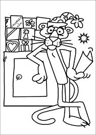 coloriage dessins la panthere rose 2 gratuit pantheres roses village en hiver coloriages