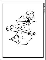 Sphere coloring page for those who like geometric drawings and pictures. Geometric Coloring Sheets Cube Cone Pyramid Sphere