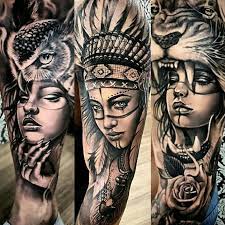 Tattoo Bailedasantinha Tattoomodel Tattoos Full Hand Tattoo Headdress Tattoo Native Tattoos