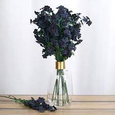 Shop at tableclothsfactory for the best selection of artificial flowers and plants that are adored by many for their timeless and effortless elegance. Navy Blue Silk Baby Breath Stems Fake Flowers Diy Wedding Centerpieces