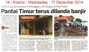 Inia ku kongsi beberapa keping gambar selepas banjir di. Kosmo17 12 14pantai Timur Terus Dilanda Banjir Jpg