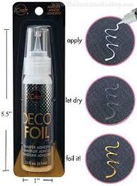 Deco Foil Transfer Adhesive Tacky Thick Glue For Metal Leafing Gilding 2oz Deco Foil Clay Supplies Minc Foil Projects