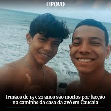 Os irmãos Davi e Daniel Carneiro, de 15 e 22 anos, respectivamente, foram  mortos a tiros a caminho da casa da avó, em Caucaia, Região Metropolitana  de Fortaleza, no dia 8 de