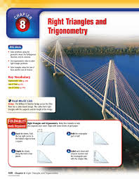 Honors geometry chapter 8 review. Chapter 8 Right Triangles And Trigonometry