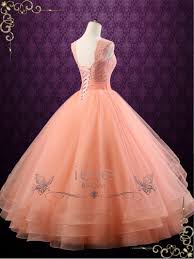 Peach Colored Ball Gown Wedding Dress Persi Ball Gown Wedding Dress Ball Gowns Prom Dresses Ball Gown
