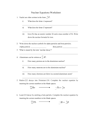 In some countries, children are taught that hard work will help them achieve their goals. Writing Nuclear Equations Chem Worksheet 4 Answers Tessshebaylo