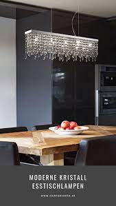 ideal lux kristall led pendelleuchte giada clear l 85cm esstisch beleuchtung design lampen lampen esszimmer