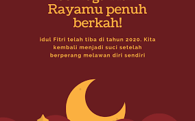 Untaian doa aku panjatkan kepada allah swt untukmu dan untukku di hari raya ini. Aneka Pesan Ucapan Selamat Hari Raya Idul Fitri 2020