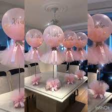 Balloon Party Ideas Video Girl Baby Shower Centerpieces Girl Baby Shower Decorations Tulle Balloons
