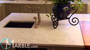 Bianco carrara quartz for kitchen counters. White Carrara Marble Kitchen Countertops By Marble Com Youtube