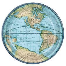 Team leader, next direction, update. World Globe Map Paper Plates Nautical Travel Themed Party Decorations
