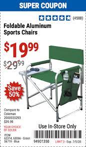 foldable aluminum sports chair green in 2021 sport chair sports harbor freight tools