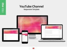 Youtube Channel Responsive Template Youtube Templates Channel
