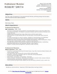 Professional Musician Resume Samples Qwikresume