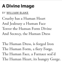 Poem A Divine Image By William Blake William Blake Poems Songs Of Innocence Words
