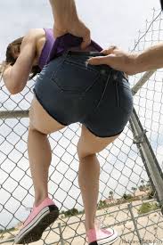 Denim shorts teen cutie ends up getting destroyed by a hung guy - IamXXX.com