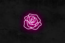 Rose Neon Art Sign Light Lamp Illuminate Shop Office Living Room Interior Design Neon Signs Neon Sign Art Neon Painting