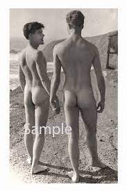 Vintage 1940's Photo Reprint Nude Gay Men Walk Hand in - Etsy