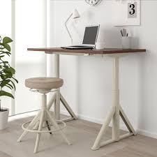 Idasen Desk Sit Stand Brown Beige Ikea Ikea Standing Desk Beige Desks Diy Standing Desk