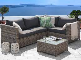 Garten rattan eukalyptus hierdurch bank. Designer Rattan Gartenmobel Lounge Rattanlounge Gunstig Sitzmobel Grau Supply24