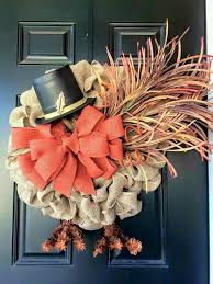 Tis Some Visitor I Muttered Tapping At My Chamber Door Only This And Nothing More Thank You Edgar Allen Poe Thank Wreaths For Everything Fall Wreaths Turkey Wreath Diy Wreath