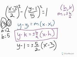 Remember, x and y are variables, while a and b are constants (ordinary numbers). Finding Asymptotes Of Hyperbolas Youtube