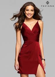 Faviana 7850 Dress Wine Faviana Dresses V Neck Cocktail Dress Cocktail Dress Holiday