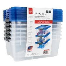 Small folding stackable storage containers bins with handles pack of 3 bright blue black 8031425 21843pkv2 4 4 out of 5 stars 325 56 99 56. Storage Bins Costco