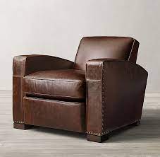 Restoration hardware style cloud modular sectional down (luxe armless, white). Library Leather Chair