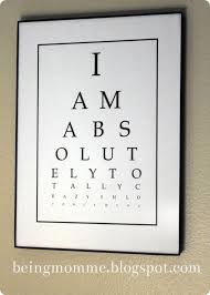 Eye Chart Wall Art Eye Chart Knock Off Decor Chart