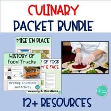 Culinary Arts Facs Bundle Help Teaching Family And Consumer Science Esl Teachers