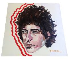 Bob Dylan // Acrylic/ House paint/ polyurethane