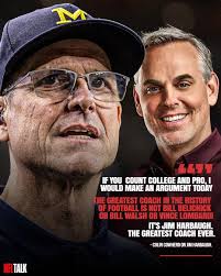 Colin's buddy Jim Harbaugh is coaching the biggest choke job of the season.