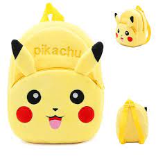 comprar mochila escolar bonita cute - Mochila de felpa de Pokémon Pikachu Poke Ball para niños, mochila de peluche de dibujos animados, bolsas de almacenamiento, bolso escolar, regalos para guardería